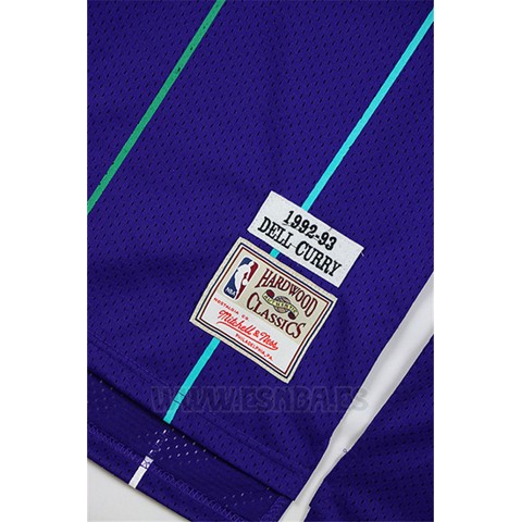 Camiseta Charlotte Hornets Dell Curry #30 Retro Violeta